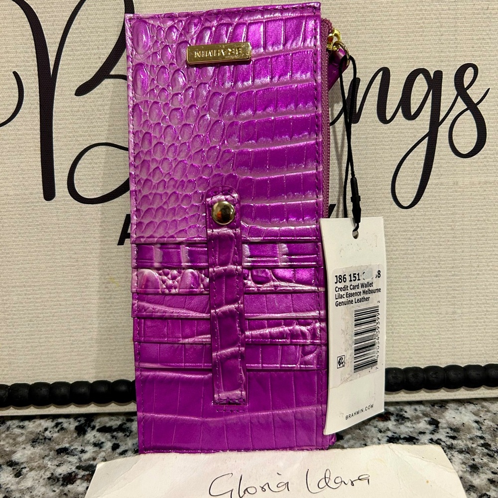 Brahmin Lilac Essence Credit Card Wallet